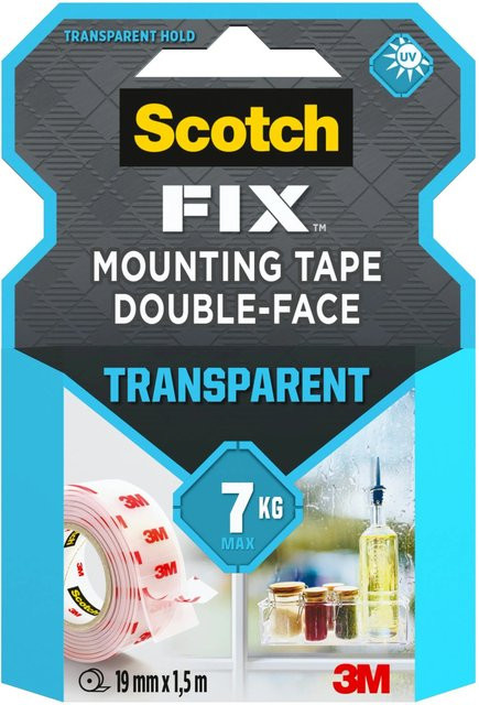 Scotch-Fix Montageband 4910C-1915-P doppelseitig transparent Breite: 1,9 cm, Länge: 1,5 m - Bild 1
