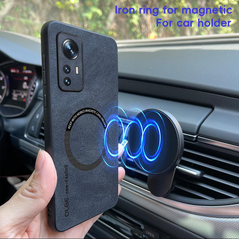 Xiaomi Handyhülle aus Schafsleder mit magnetischer TPU-Kante für Xiaomi 12 12X 12s 12 Lite 12 Pro 12s Ultra und 12 Lite 5G - Bild 3