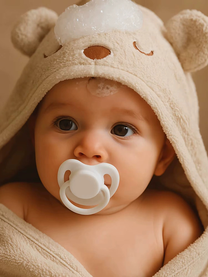 2er Set Ultra Lightweight Silikon-Schnuller für Kleinkinder von 0–6 Monaten in Weiß, BPA-frei - Bild 2