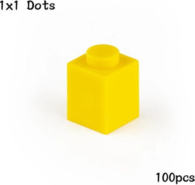 Yiran toy 1x1 Noppen Bausteine, 100-teiliges Set, ab 6 Jahren - Bild 1