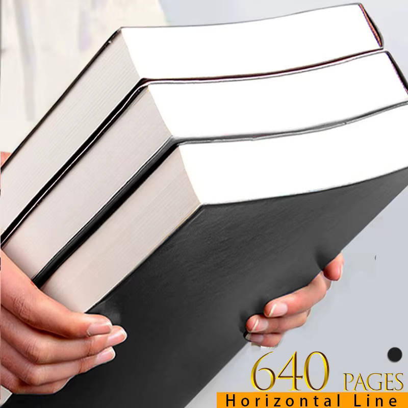 Liniertes Business-Notizbuch mit Hardcover aus PU-Leder in Schwarz, A6, 160 Seiten - Bild 2