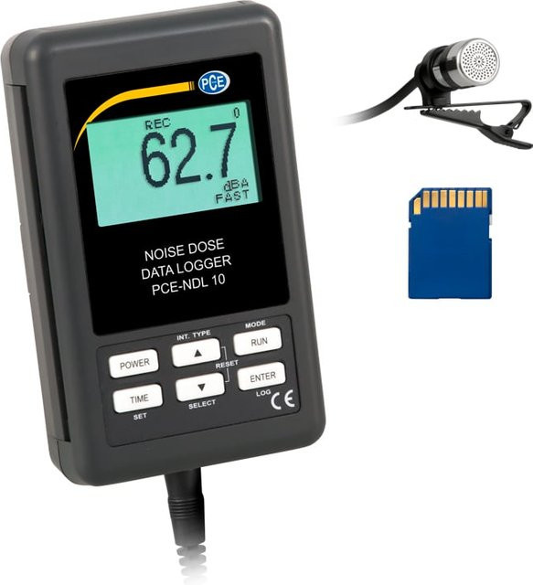 PCE Instruments PCE-NDL 10 Schalldosimeter Schallpegel-Datenlogger in Schwarz - Bild 1