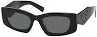Prada PR D03SD Sonnenbrille Cat Eye, Vollrand, Kunststoff, Damen, black grey - Bild 1