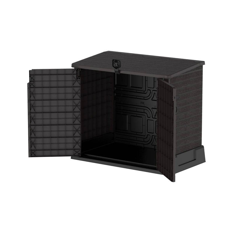 Duramax StoreAway Aufbewahrungsbox für 2 Mülltonnen aus Kunststoff in Braun, B/H/T: 110 x 74 x 130 cm - Bild 3