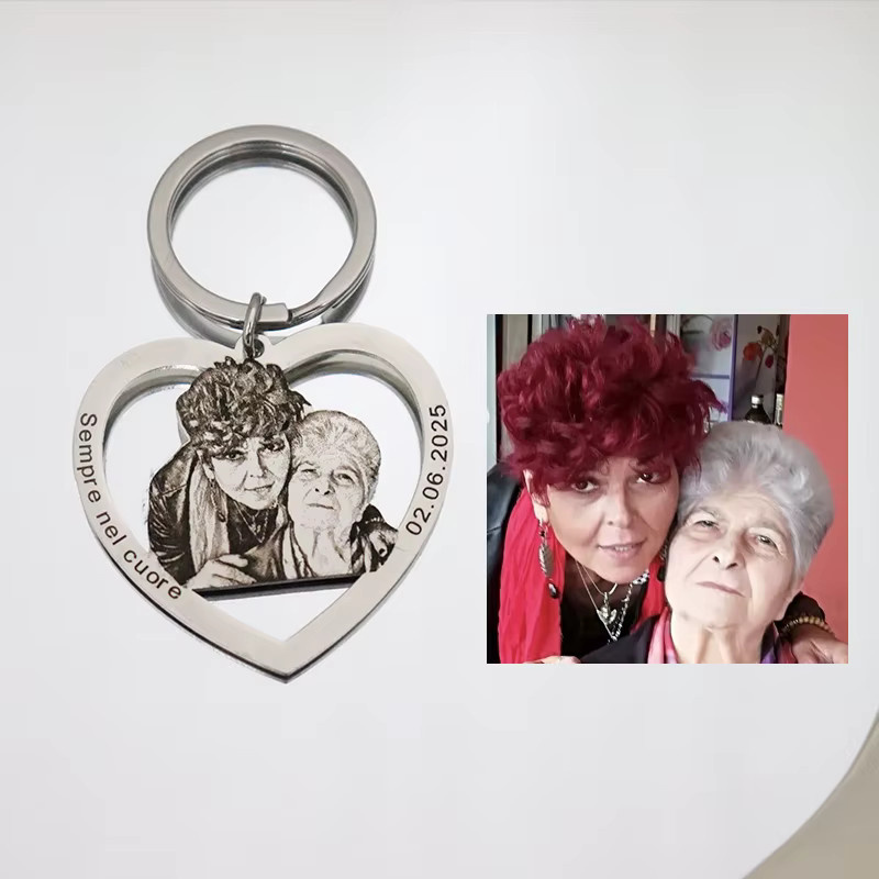 Enjoy steel Herzanhänger Schlüsselanhänger, Edelstahl, Unisex - Bild 1