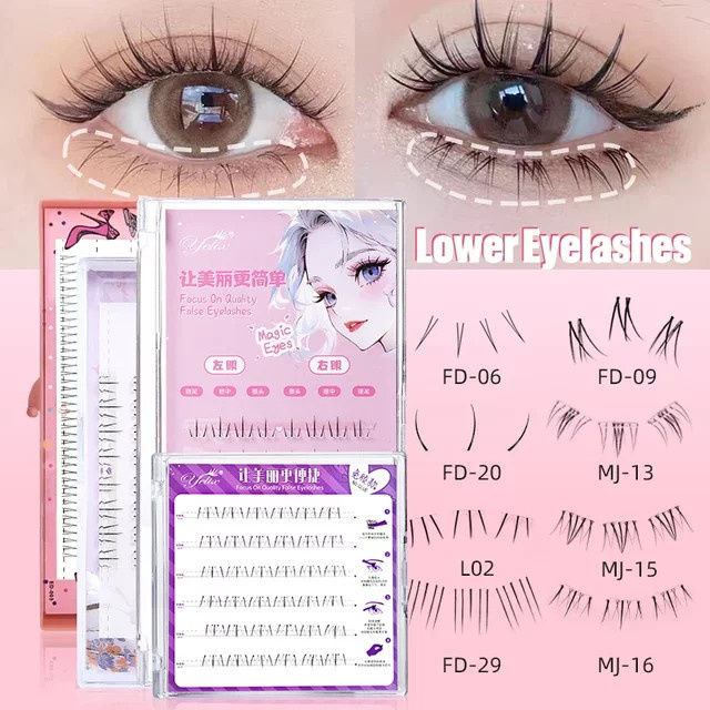 Yelix DIY Cluster Wimpern, FD-08, Natürlich, Unisex - Bild 1
