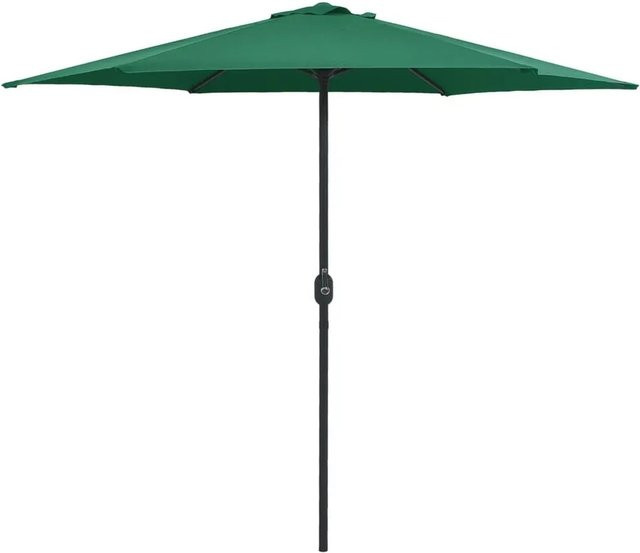 vidaXL Sonnenschirm mit Aluminium-Mast und Polyesterbespannung in Grün, B: 270 cm, T: 246 cm - Bild 1