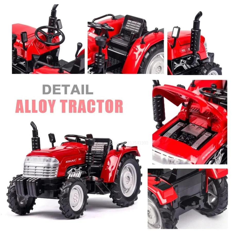 Zealous Sole Bauern Traktor Modell, Spielzeugauto, 1:32 Maßstab, rot, ab 3 Jahren - Bild 2