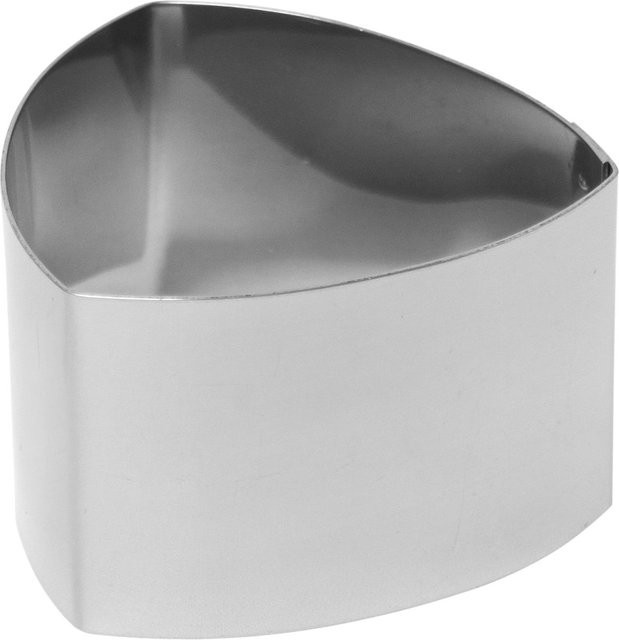 Schneider Dessertring Mini Dreieck aus Edelstahl, Silber, Breite: 6,8 cm, Höhe: 4,5 cm - Bild 1
