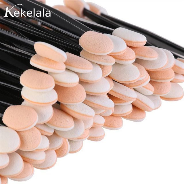 Kekelala Lidschatten Pinsel, Doppelende Schwamm Applikatoren, Unisex - Bild 1