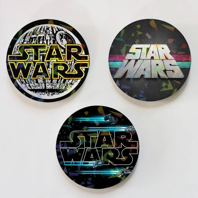 Star Wars Brosche, Rundes Laser-Abzeichen, Bunt - Bild 1