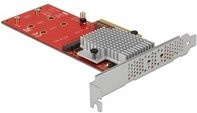 DeLOCK PCI Express Adapter Karte für 2 x interne NVMe M.2 SSD Schnittstellen PCIe 3.0 x8 Low-Profile 90305 - Bild 1