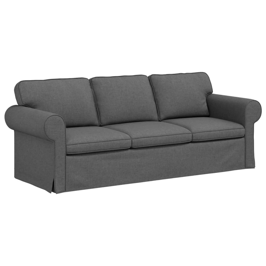 vidaXL Sofa in Dunkelgrau mit modernem Design, Stoffbezug und Metallrahmen, B/T/H: 215 x 82 x 80 cm - Bild 2