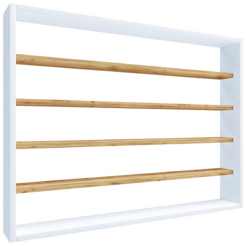 VCM Küchenregal Esaldi aus Holz in Braun, Wandregal mit fünf Fächern, H x B x T: 60 x 80 x 10 cm - Bild 4