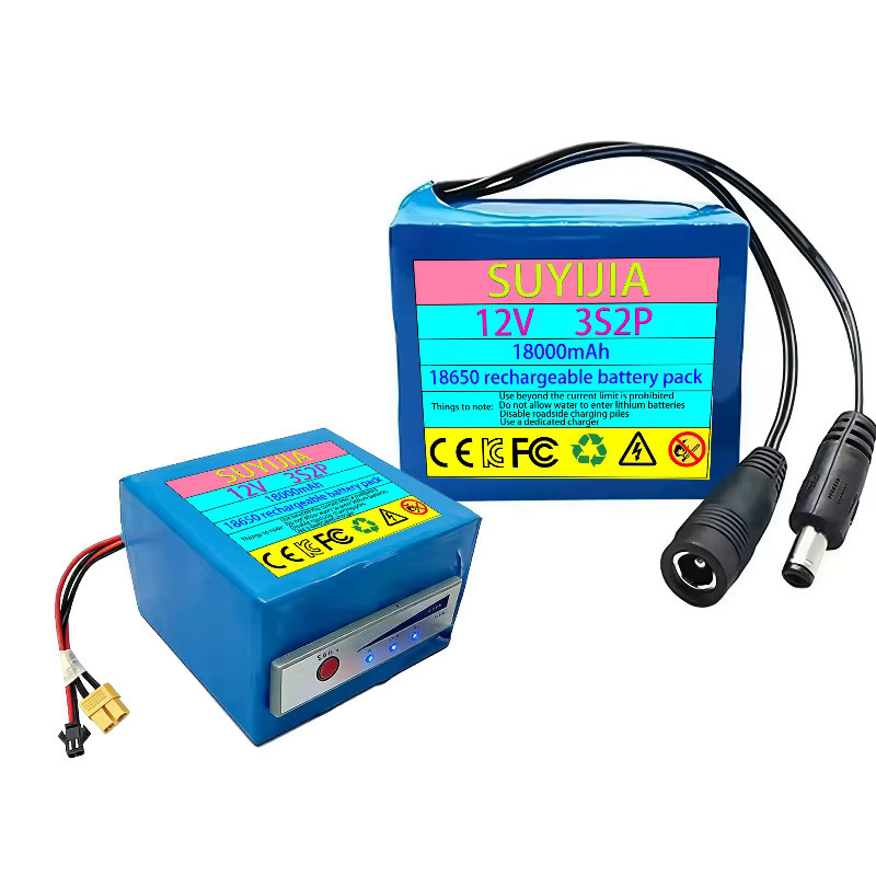 SUYIJIA 12V 18000mAh Lithium-Batterie 18650 in Blau für Fischfinder und Unterwasser-Fischereikameras - Bild 2