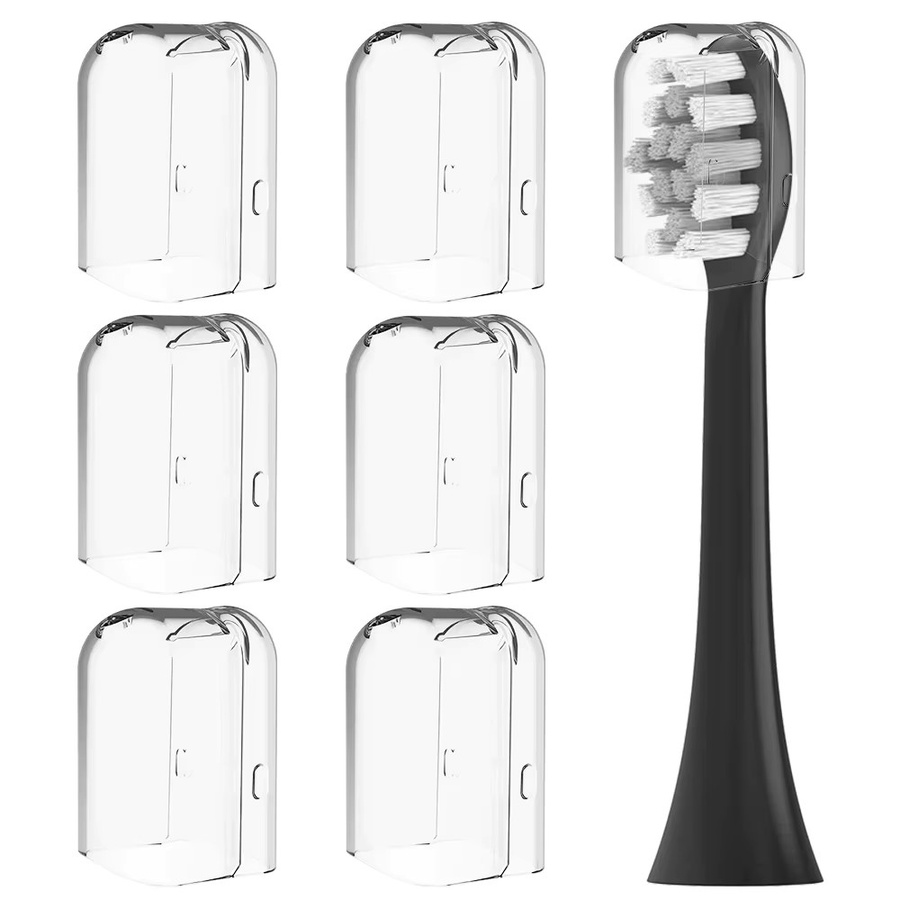 6 Stück transparente Schutzkappen für Philips Sonicare elektrische Zahnbürstenköpfe zur Reiseaufbewahrung - Bild 1