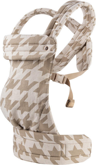 Dajinbear Babytrage aus 100 % Leinen in Beige und Braun, ergonomische Trage für Neugeborene bis Kleinkinder mit Lordosenstütze - Bild 1