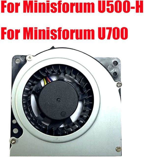 Minisforum Ersatz-Lüfter für U500-H U700 GK45 GK50 N36 N41-H, DC5V 4PIN 4Lines, Schwarz - Bild 1