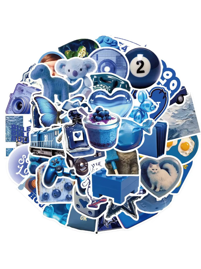 50 Stück Wasserdichte Graffiti Aufkleber im INS Stil in Dunkelblau von BulingBulingStickers Shop - Bild 6