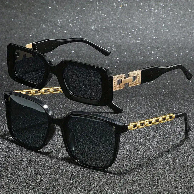 CAIPAI Sonnenbrille, quadratisch, Vollrand, Kunststoff, schwarz - Bild 1