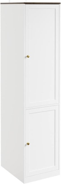 SoBuy Kleiderschrank mit 2 Türen in Weiß, modern, B/T/H: 45 x 55 x 187 cm - Bild 1