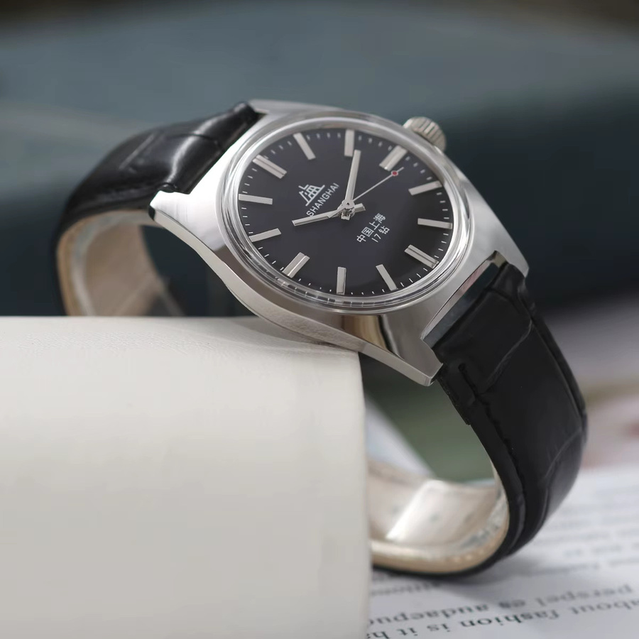 HEIMDALLR Analoguhr, Handaufzug, 36 mm, Leder, Schwarz, Herren - Bild 4