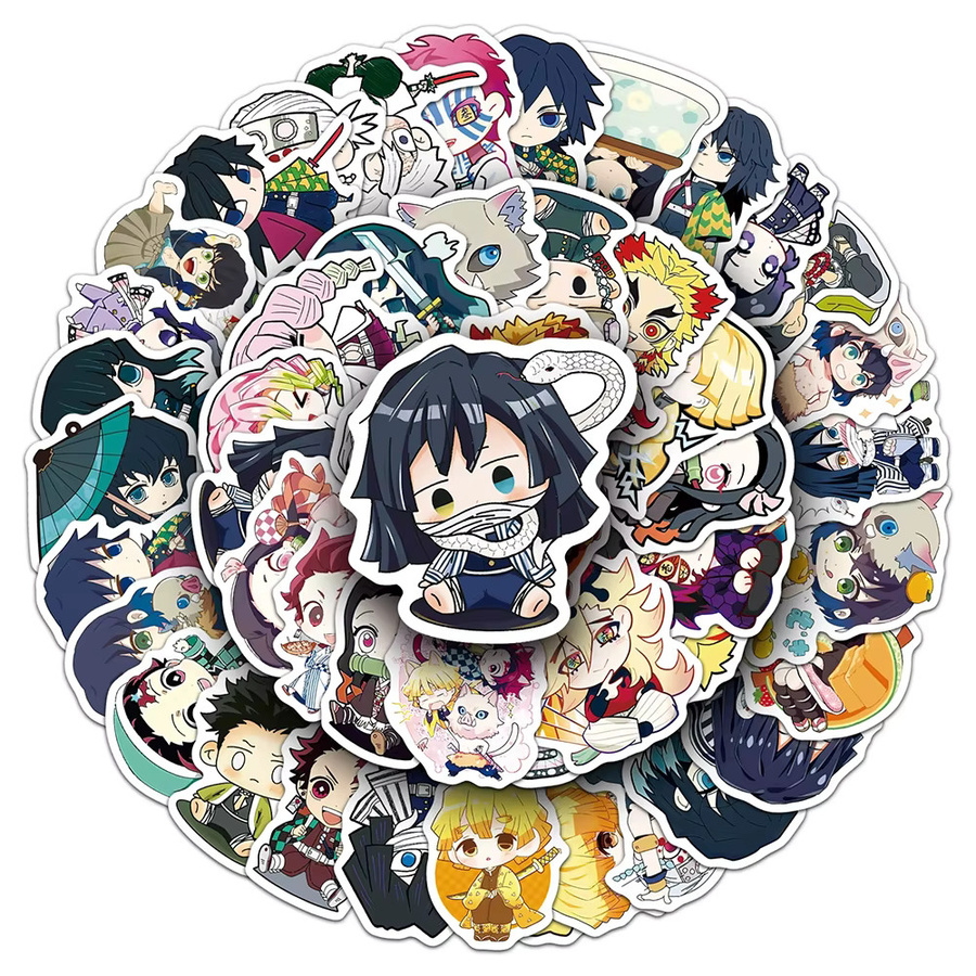 Bandai Demon Slayer Anime-Aufkleber, Kawaii Cartoon-Aufkleber - Bild 2