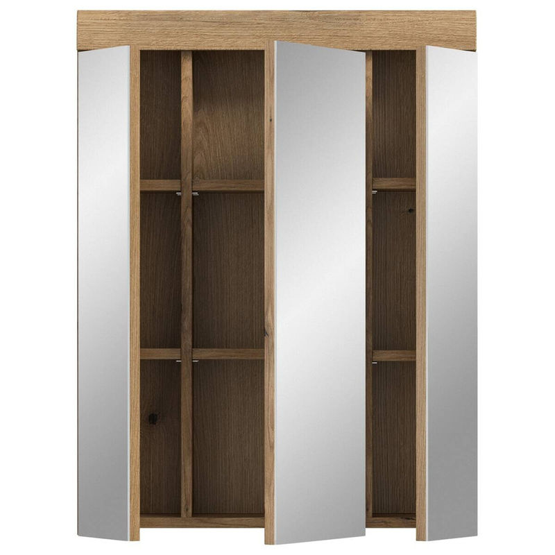 Spiegelschrank Scout Evoke von xonox.home in Braun mit Oak Nachbildung und Glasfronten, B/H/T: 60 x 79 x 18 cm - Bild 3