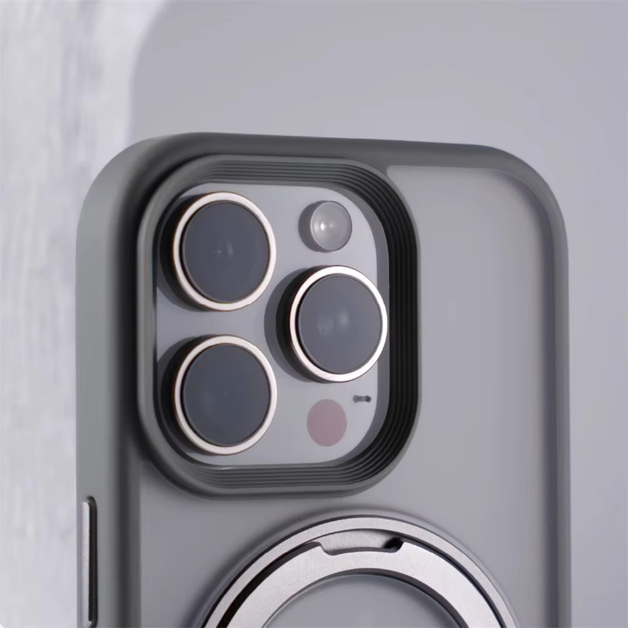 YUEDESHENG Magnetische Bumper Case mit 360 Grad Rotation und Ringhalter für iPhone 17 16 Pro Max 15 14 13 MagSafe Wireless Charging Gold - Bild 3