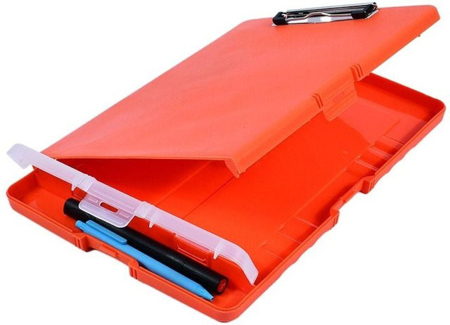 Yiran Furniture Dokumentenbox Organizer aus Kunststoff in Orange mit mehreren Fächern - Bild 1