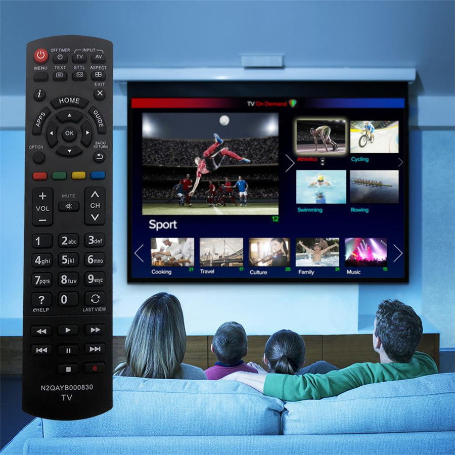 Panasonic Ersatzfernbedienung N2QAYB000830 in Schwarz für High-Definition-TV - Bild 3