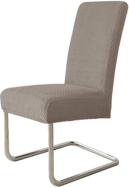 Yiran Furniture Elastischer Stuhlbezug aus Köper in Khaki, B/H/T: 45 x 38 x 4 cm - Bild 1