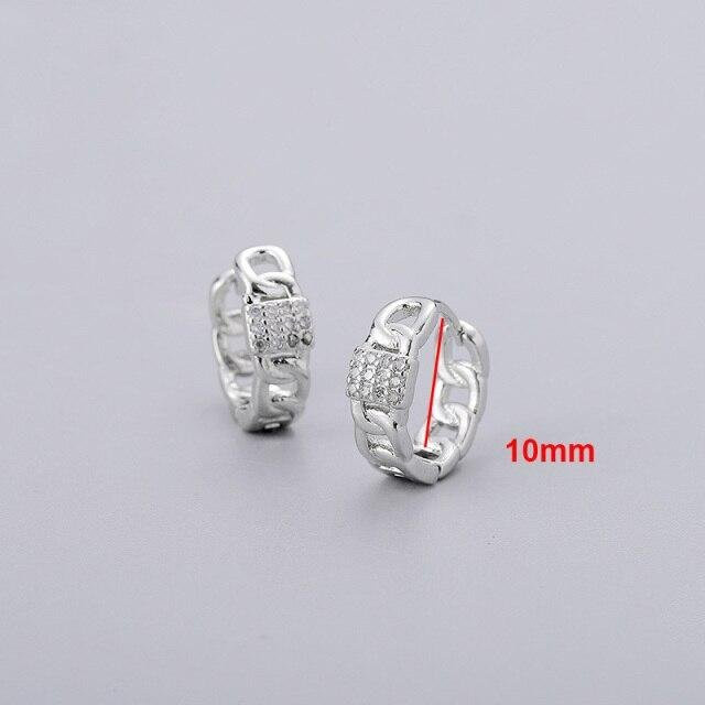 Ohrringe 925 Silber, Gold, Zirkonia, Damen - Bild 1