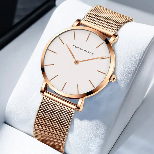 Hannah Martin Armbanduhr, Quarz, Edelstahl, Roségold, Damen - Bild 1