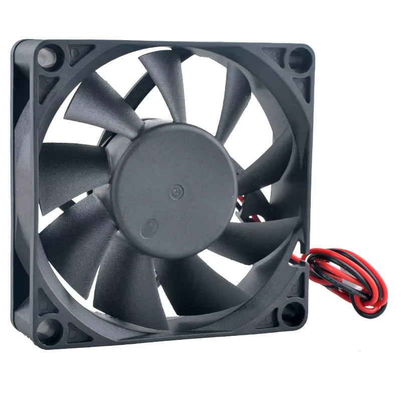 ANCHAOPU Axiallüfter ACP7020 in Schwarz, B/T/H: 70 x 70 x 20 mm, 2-polig, Mehrspannung 5V/12V/24V DC für Ladegeräte, Netzteile und Frequenzumrichter - Bild 2