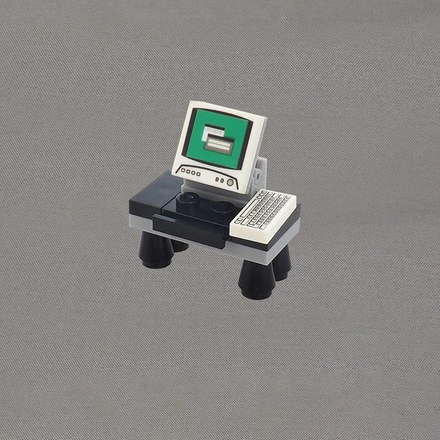 ixBricks Mini Büro Computertisch Tastatur Bausteine Bausatz 1-teiliges Set - Bild 1