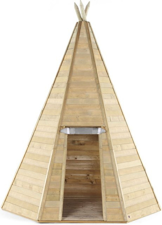 Plum Holz Tipi Hideaway 330 Kinderzelt aus naturfarbenem Holz in Braun