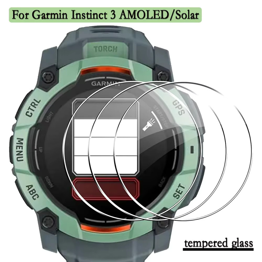 Garmin Displayschutzfolie aus gehärtetem Glas, Instinct 3 AMOLED Solar - Bild 2
