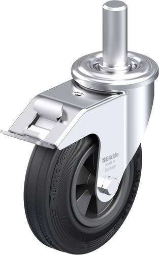 Blickle LEZ-VPP 125G-FI Stahlblech-Lenkrolle aus verzinktem Stahl mit Rad-Durchmesser 125 mm und einer Tragfähigkeit von 100 kg - Bild 1