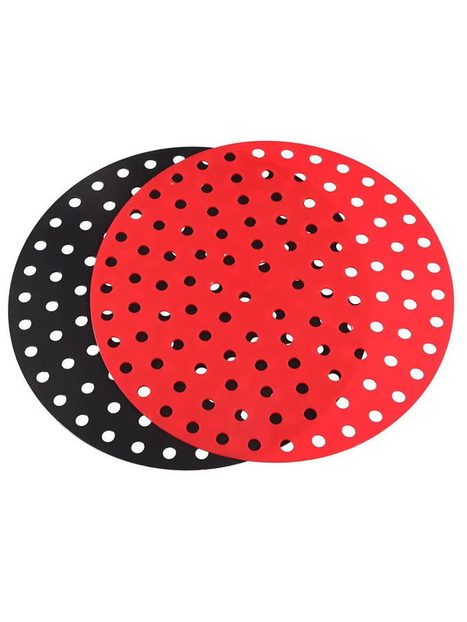 Wiederverwendbare Silikon-Luftfritteusenmatte in Rot, antihaftbeschichtete Backunterlage und Ölmatte für die Küche - Bild 6