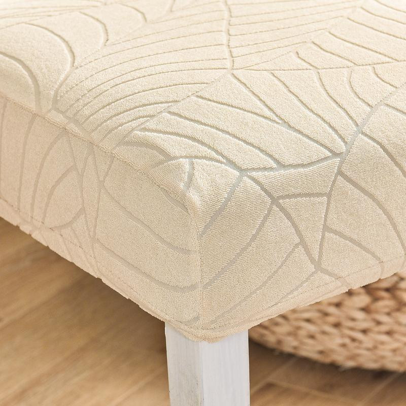 S-EMIGA Esszimmerstuhl-Schutzbezug aus Jacquard in Beige, wasserabweisend und dehnbar - Bild 2