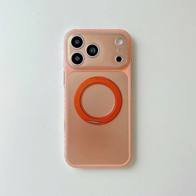 Stoßfeste Handyhülle in Macaron-Farbe für Apple iPhone 17 16 15 Pro Max mit 360 Grad drehbarem Halter und Schutzabdeckung in Lila - Bild 1