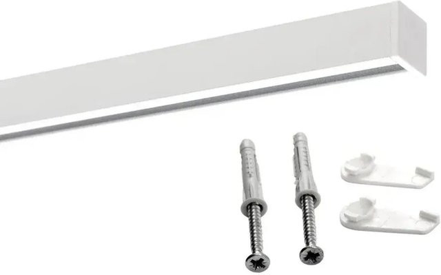 Deco-Raum Gardinenschiene Square nach Maß, 1-Lauf, gerade, Deckenmontage, Weiß, Länge: 180 cm - Bild 1