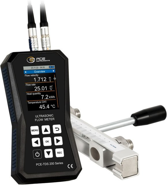 PCE Instruments Ultraschall-Durchflussmessgerät PCE-TDS 200 SR in Schwarz - Bild 1