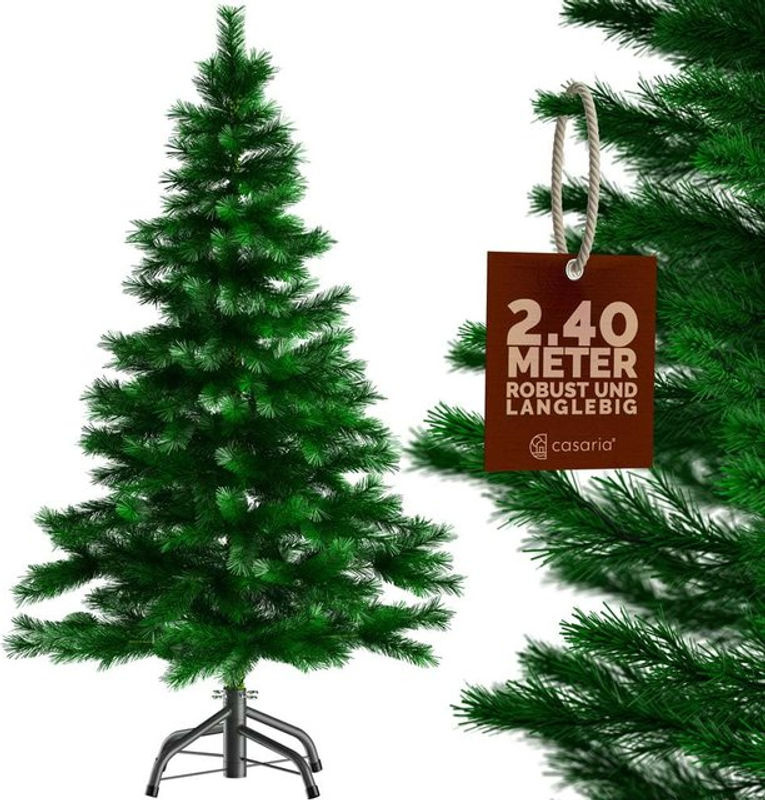 Künstlicher Weihnachtsbaum Casaria in Grün mit Metallständer, Höhe: 240 cm - Bild 2