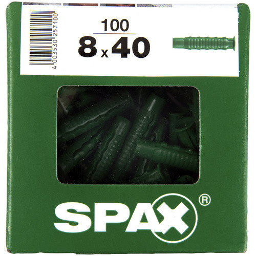 SPAX Spreizdübel Typ-SD aus Nylon in Grün, 100 Stück, Durchmesser: 6 mm, Länge: 40 mm - Bild 4