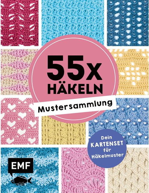 55 x Häkeln - Mustersammlung, Kartenset, deutsch - Bild 1