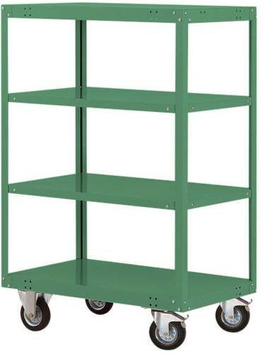 Manuflex TRANSOMOBIL TP4183.6011 Etagenwagen Resedagrün (RAL 6011) aus Stahl, Breite: 120 cm, Tiefe: 54,5 cm, Höhe: 80 cm - Bild 1