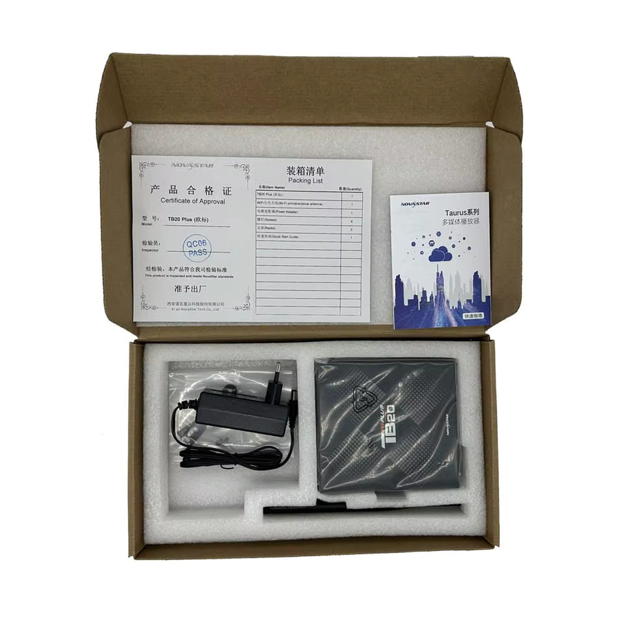 Novastar TB20 Plus Multimedia-Player WiFi-Sende-Karte für asynchrone und synchrone Steuerung in Schwarz - Bild 3