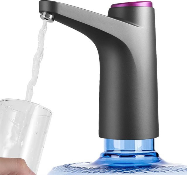 FEB.WIND Tragbarer USB Wasserpumpen Wasserspender für 2,5, 3 und 5 Gallonen Flaschen in Weiß - Bild 1